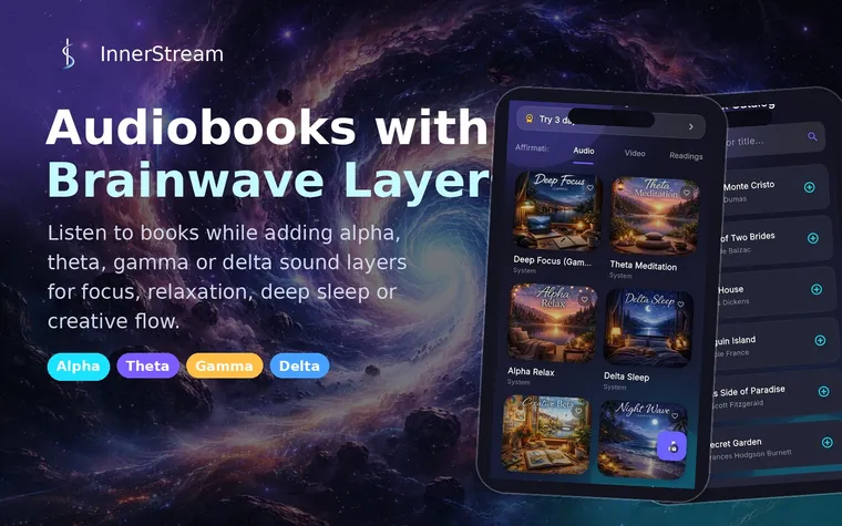 InnerStream audiobooks with brainwave layer