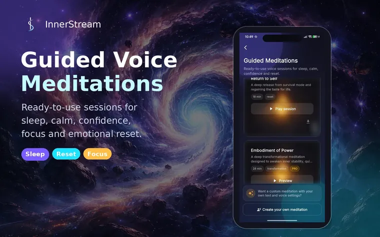 InnerStream guided voice meditations